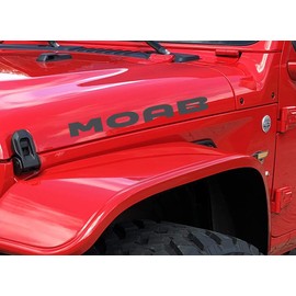 Moab Theme Decal Sticker for Hood Fender Sides Compatible with Any Jeep 23 X 5 Inches Set of 2 Identical Decals.