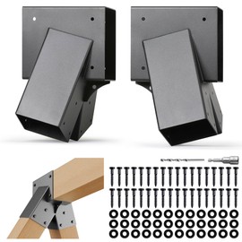 Wocepu 201 Stainless Steel Swing Set Bracket 2pcs A-Frame Brackets with All Mounting Hardware（Black）