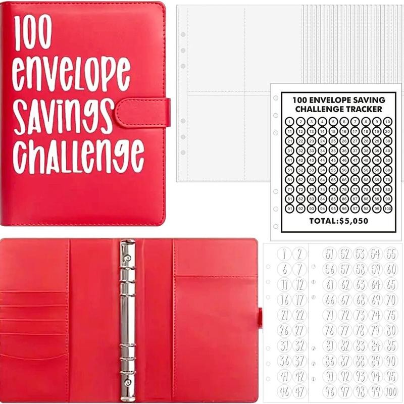 100 Envelopes Money Saving Challenge, Money Saving Planner Cash Envelope