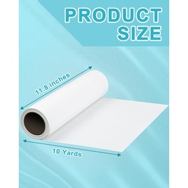 PLANTIONAL Double Sided Iron On Adhesive Film: 11.8 inch x 10 Yards Light Weight Double-Sided Press-on Patch Heat Melt Fabric Glue Sheet Permanent Fusible Adhesive