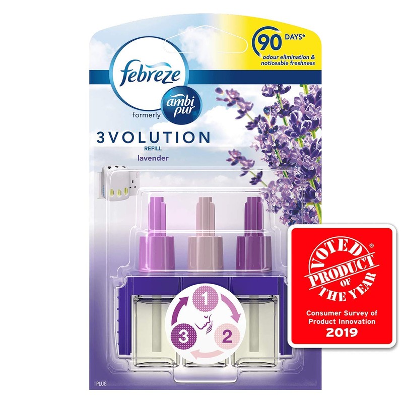 Febreze With Ambi Pur 3Volution Air Freshener Plug-In Refill Lavender