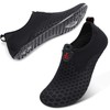 L-RUN Athletic Swim Shoes Barefoot Skin Sock Black L(W:8.5-9.5,M:7-7.5)=EU39-40