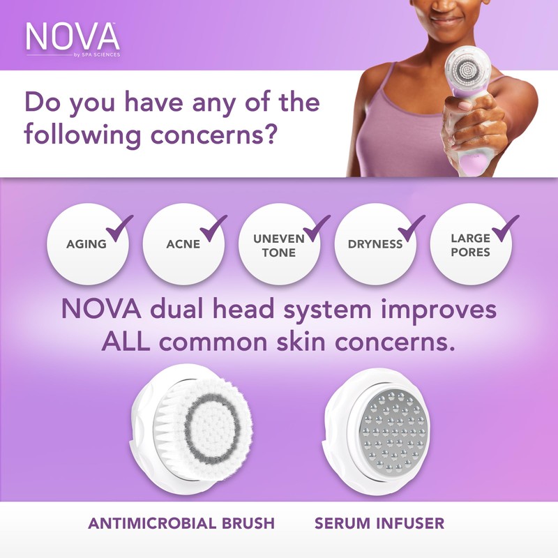 Spa Sciences - NOVA - Sonic Cleansing Brush with Bristles