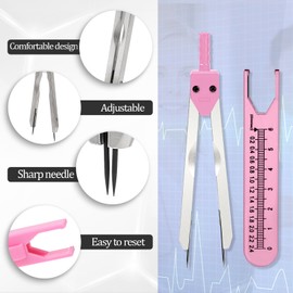EKG Caliper ECG Caliper Electrocardiogram Divider for Nursing，Electrocardiographs Measuring Tool for Doctors, Nurses, Medical Student (1 Pack, Pink)