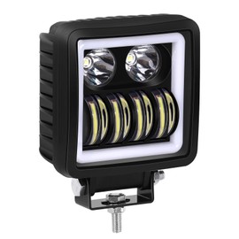 Kawell 50W Add-On Fog Lights Floodlight Spotlight LED Work Light Pods LED Driving Light Angel Eye Daytime Running Lights Waterproof IP67 for Motorcycle Off Road ATV UTV 4X4 Boat Truck Tractor