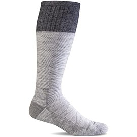 Sockwell Men's Elevate OTC Moderate Graduated Compression Sock, Lt. Grey - L/XL