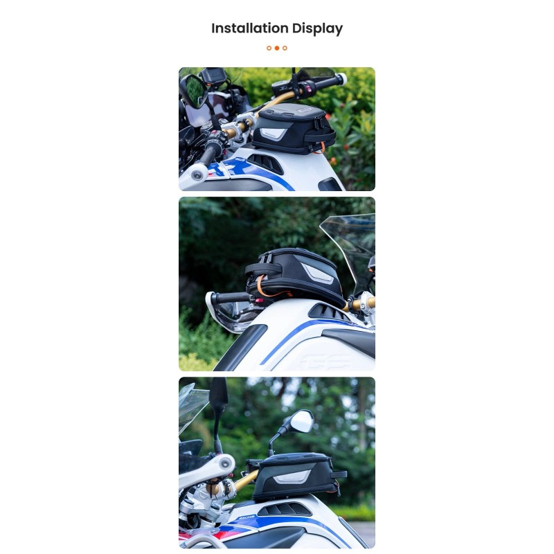 LOBOO Motorcycle Tank Bag BTB10 – Compact Expandable Design with