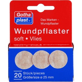 Gothaplast Soft Fleece Wound Plasters Diameter 25 mm Pack of 20