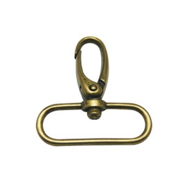 Wuuycoky Bronze 1" Inner Diameter Oval Ring Small Olive Buckle Lobster Clasps Swivel Snap Hooks Pack of 10