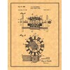 Rotary Doughnut Cutter Patent Print with Border (8" x 10")