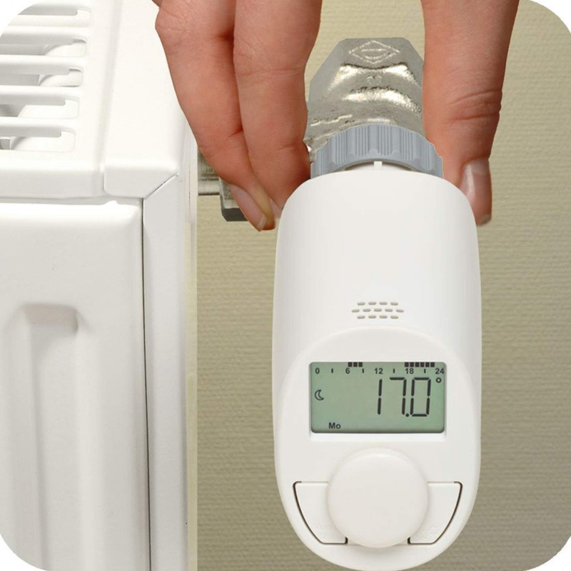 eqiva Electronic Radiator Thermostat Model N Set of 2 White