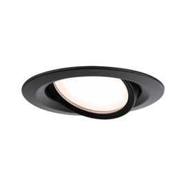 Paulmann Nova Plus 92459 LED Recessed Light IP65 Single Light Swivelling Round 6 W 470 lm Dimmable 93 mm Black Matt Aluminium Zinc 2700K Coin