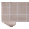 Vinylla Grid Pattern Beige Easy Wipe Clean Vinyl Tablecloth, 140