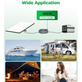 KUGONTC Starlink Mini Anderson to DC 5.5mm/2.1mm Male Connector Power Cable 18AWG Waterproof Compatible Starlink Mini (500cm)