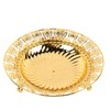 2 Tier Fruit Plate Metal Round Gold Plated Beautiful Cupcake