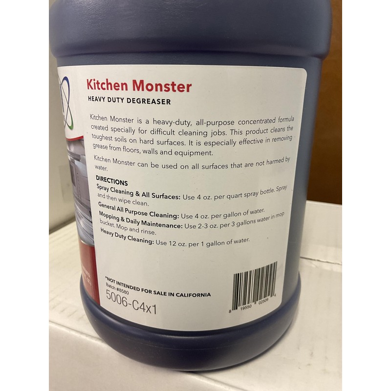 CUI Kitchen Monster Heavy Duty Concentrated Kitchen Degreaser One Gallon