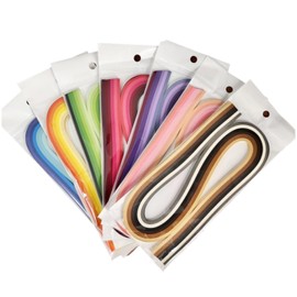 Multi-Color Quilling Strips Set Green Quilling Paper Ribbon Coil Paper Filigree Strips Yellow Purple Red Blue Brown Pink 840 Strips 42 Color 7bags Strip Paper (Paper Width 3mm-0.12inch)