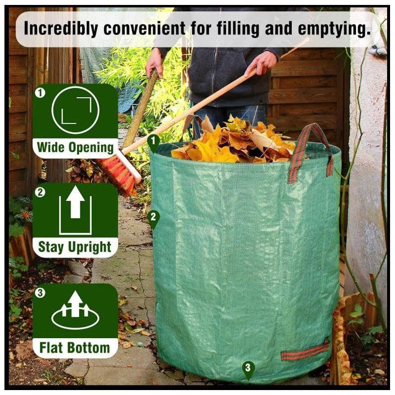 Dihl 2x 120 Litre Heavy Duty Garden Waste Bags, Reusable