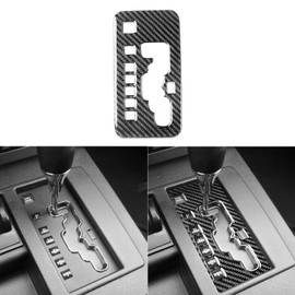 PJFUS Real Soft Black Carbon Fiber Car Center Console Automatic Gear Shift Control Panel Decoration Trim Sticker Auto Interior Accessories Compatible with Jeep Liberty(KK) 2008 2009 2010 2011 2012