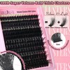 Thick Lash Clusters 300D Extra Volume With Spikes,14-22mm Dramatic Mega
