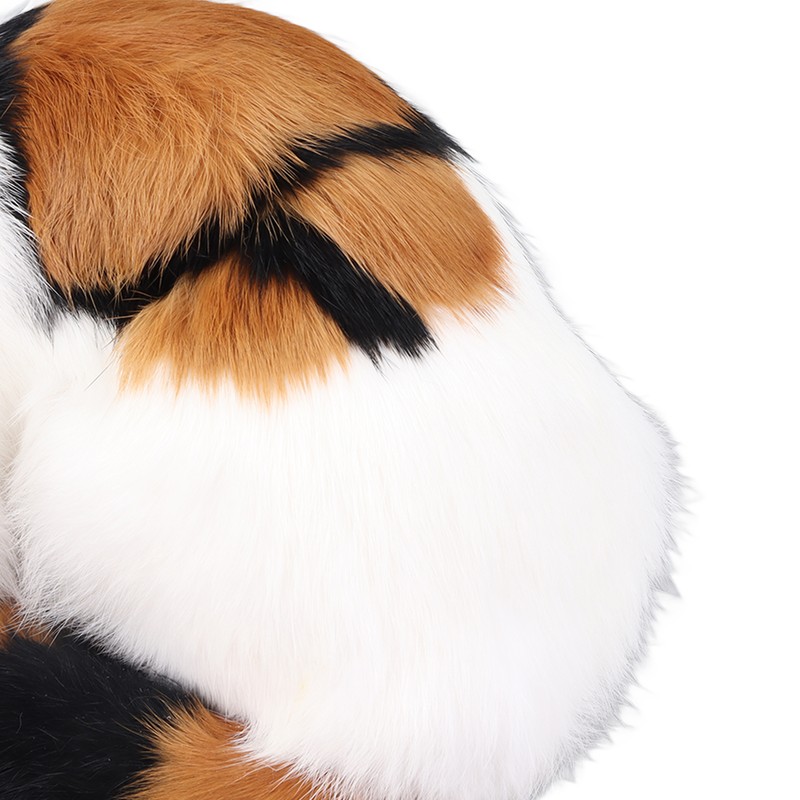 Fur Cat Figurine Simulation Innovative Hand Crafted Cute Fur Cat