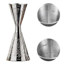 WOMLEX Cocktail Measuring Cup, Bar Measure with Inner Scale, 30/45 ml for a Cocktail Needs - 304 Stainless Steel, Suitable for Bars and Homes (30 ml and 45 ml)
