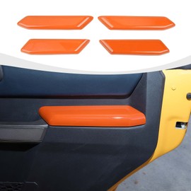 RAZPOY for Bronco Door Inner Handle Panel Cover Compatible with 2021-2023 Ford Bronco Interior Accessories 4-Door, Orange