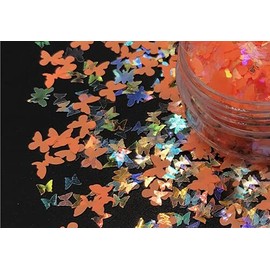 Nail Art Mariposa Butterflies Mixed Sizes 2g (1609 Orange Sparks)