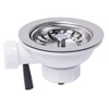 NRG 90mm Stainless Steel Kitchen Basket Strainer Sink Waste Drainer