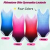 ZNYUNE Ragazza justaucorps di Ginnastica Danza Leotard per Bambini Senza
