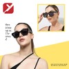YUELUQU Retro Rectangular Sunglasses Large Square Chunky for Men Women