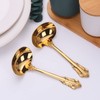 Mafier 2 Piece Stainless Steel Gold Gravy Ladle 1 oz.
