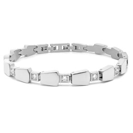 JEROOT Women's Titanium Steel Bracelet, Titanium Titanium magnet