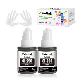 Mintink GI290 Black Ink Bottle Compatible for Canon GI 290 GI-290 Black Refill Ink Bottle for Canon PIXMA G3200 G4200 G4210 G1200 G2200 (GI290 2 Black)