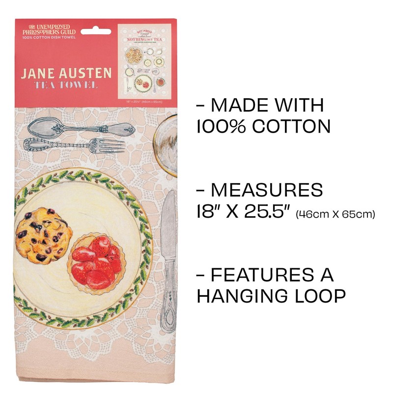 The Unemployed Philosophers Guild Jane Austen Tea Towel - 100%