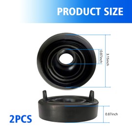 leechio 2 PCS Auto H4 LED Light Dust Sealed Cover, 3.15" x 0.87" Rubber Bulb Protective Cover, Light Housing Assembly Conversion Accessory, for Most Cars (Black)