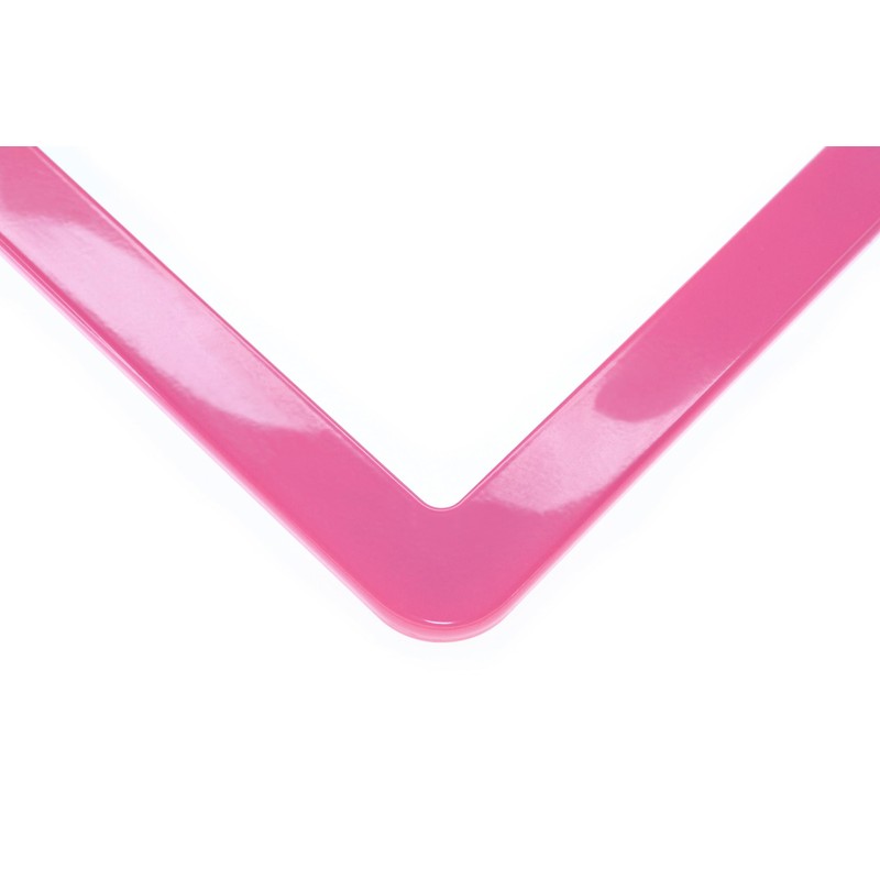 2PCs Creathome Stainless Steel License Plate Frames with Shining Red