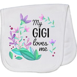 inktastic My Gigi Loves Me Baby Burp Cloth White 43bc7
