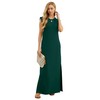 GRECERELLE Women's Summer Crew Neck Loose Split Casual Long Maxi