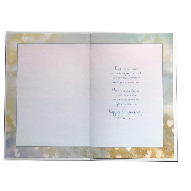 to My Husband Couple Holding Hands Sentiments Anniversary Card Lovely