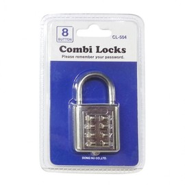 Combi-Lock CL-504 Push Button Dial Lock No.8 Locker Key 2ea