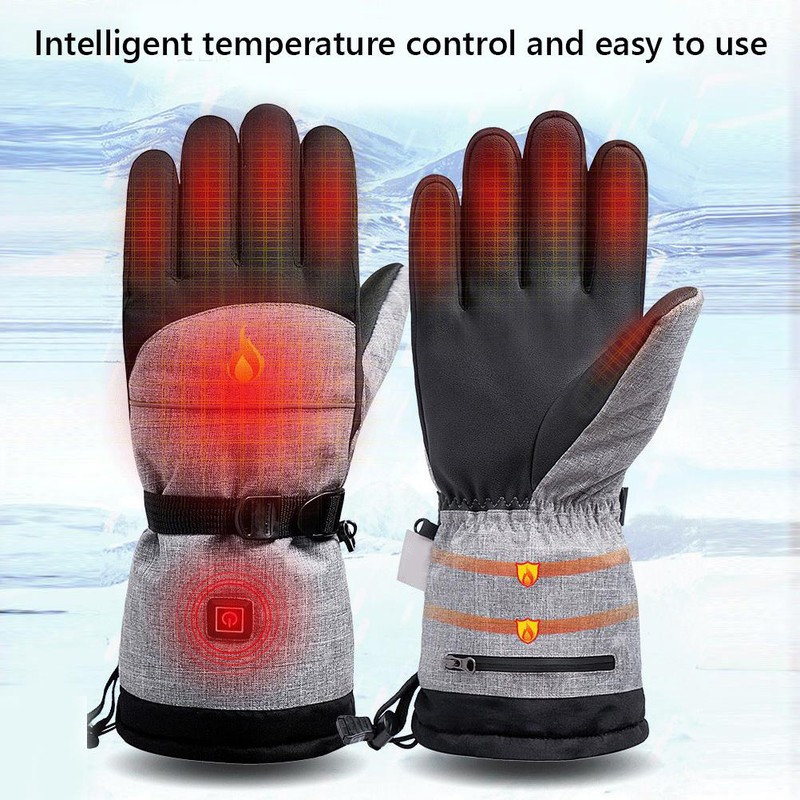 Smart USB Electric Heating Gloves Winter Outdoor Warm Windproof Sport