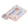 Kids Dinner Plate with Spoon Bamboo Fiber Divided Plates Cartoon