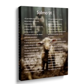 ART Salmo 91 En Español Para Pared Cuadros Cristianos Para Pared En Español, Psalm 91 Wall Art, Christian Wall Decor In Spanish, Decoraciones Para Cuartos Psalm 91 Wall Decor Framed Wall Décor