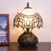 Small Tiffany Lamp Mini Stained Glass Table Lamp White Bending