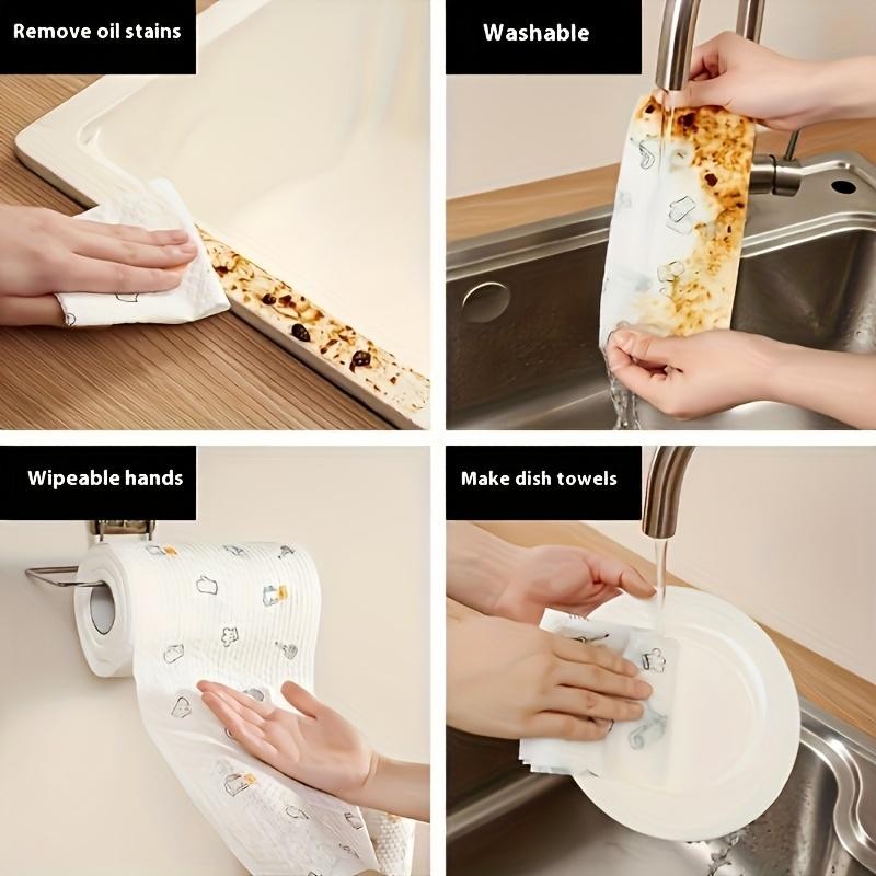 50/100/200/400pcs Disposable Cleaning Wipes | Non-woven PET Fabric Kitchen Towels,