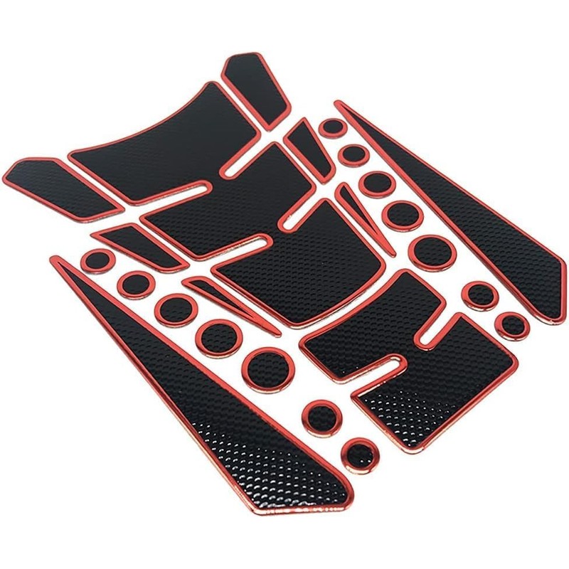 VMINGO Calcomania Moto Fishbone Engomado Tanque Sticker con Relieve Gasolina