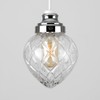 MiniSun Modern Silver Chrome & Decorative Crystal Effect Clear Glass