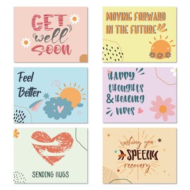 BIROYAL 24 Pcs Get Well Cards Assortment with Envelopes - Blank Inside Thinking of You Cards - 5.5"x8.3" Get Well Soon Card for Women & Men - Get Better Soon Card for Family, Friends, Coworkers