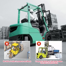 SHEJISI Strong Magnetic Tractor Side Mirrors, Fit for Tractors、Forklifts、Small Dozers、Lawn Mower、Lift Trucks、Safe and Practical Accessories Compatible with John Deere,Kubota,Toyota,Yale,Crown,Case IH